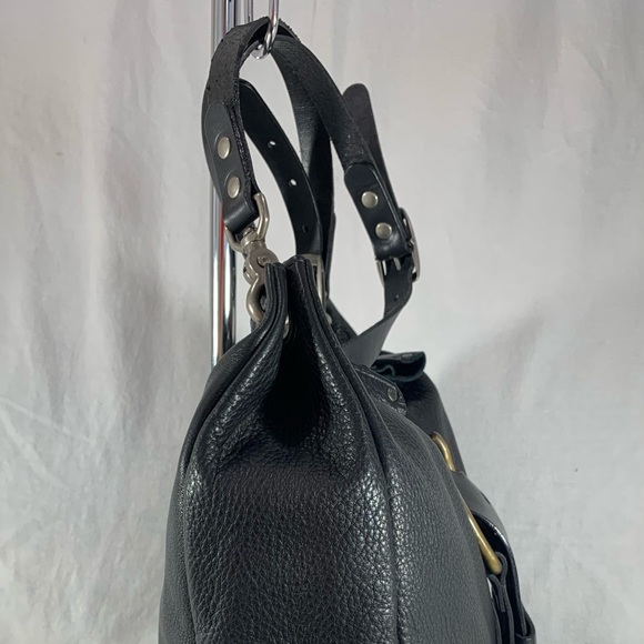 DEAN Authentic Black Leather Tote Shoulder Bag - Picture 4 of 16